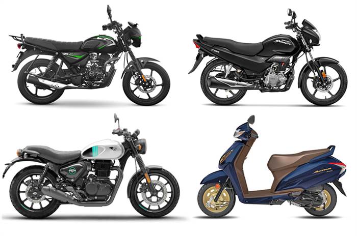 August 2022 two-wheeler sales collage.