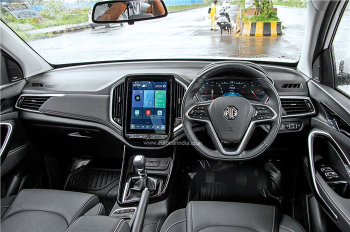 Interior of the MG Hector.