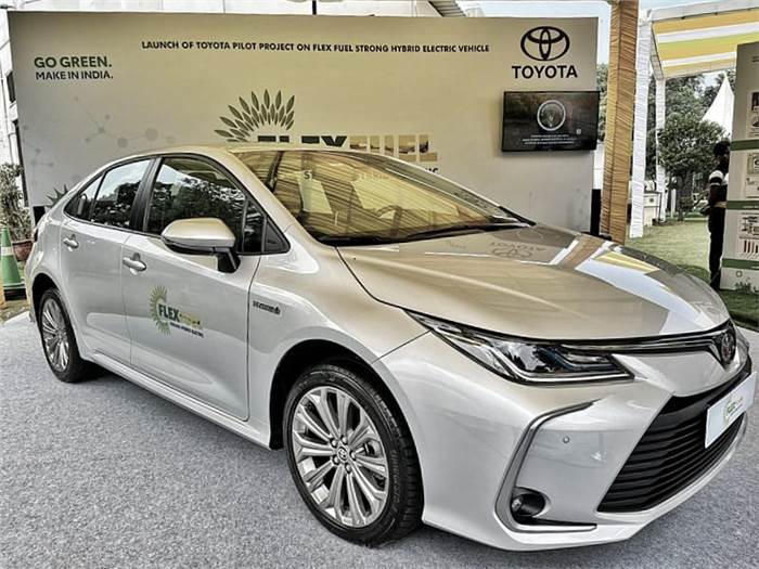 Toyota Corolla Hybrid to be used for ethanol vehicle testing in India