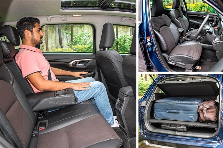 Grand Vitara back seat, front seat and boot space 