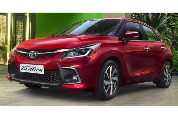 2022 Toyota Glanza CNG front quarter.