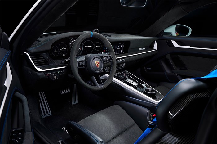 2022 Porsche 911 Dakar interior.