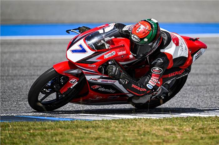 Honda India's Kavin Quintal in the 2022 Thailand Talent Cup finale
