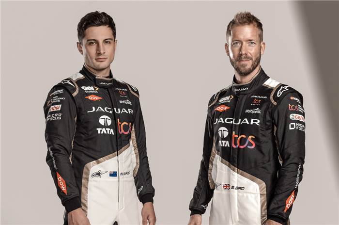Jaguar Formula E drivers Mitch Evans and Sam Bird