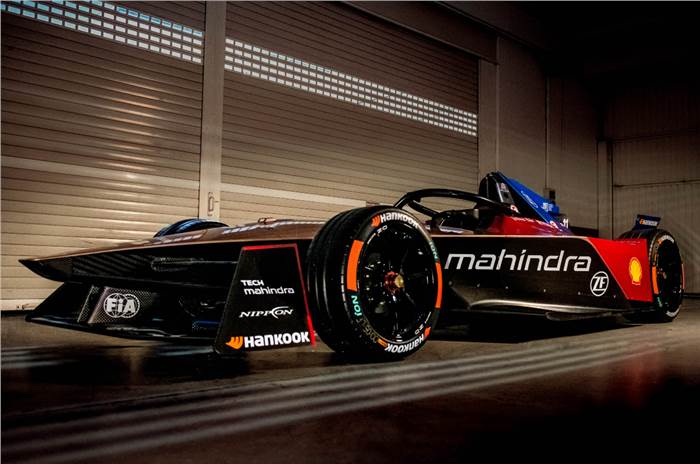 Mahindra Racing M9Electro Formula E car side