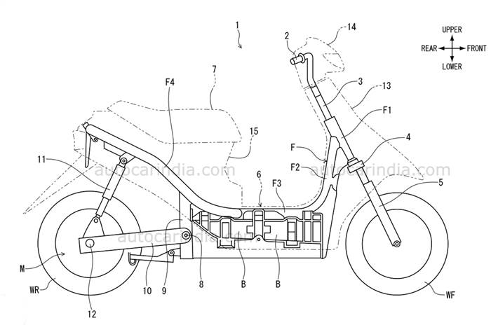 Honda e-scooter patents show fixed battery, hub motor