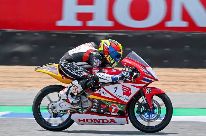 Honda India rider Raheesh Khatri in Round 1 of the 2023 Thailand Talent Cup