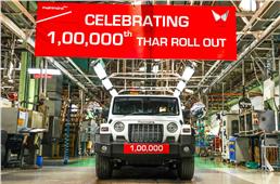 Mahindra Thar achieves 1 lakh unit production milestone