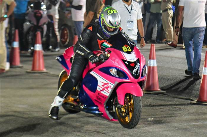 Mohammed Riyaz Suzuki Hayabusa at Hyderabad Speed Fest