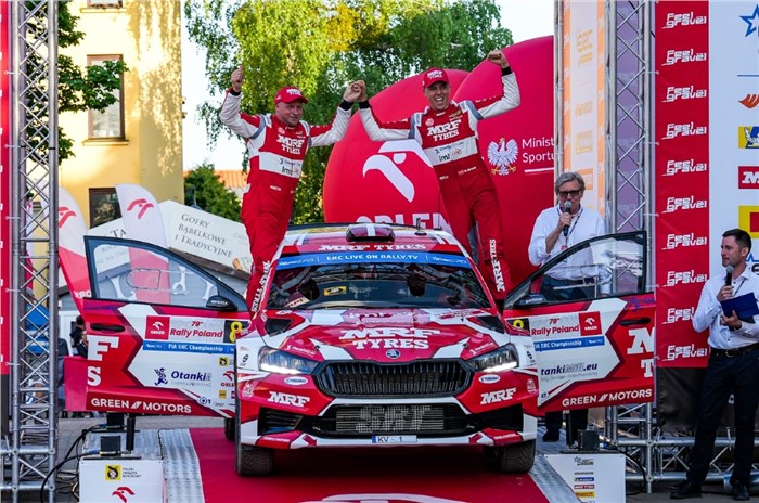 MRF Tyres driver Martins Sesks wins Rally Poland