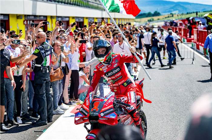 Ducati rider Francesco Bagnaia wins 2023 Italian MotoGP race