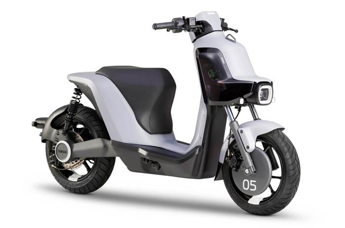 Yamaha E-FV, ELOVE electric two-wheeler concept details.