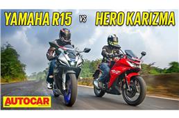 Yamaha R15 vs Hero Karizma XMR comparison video
