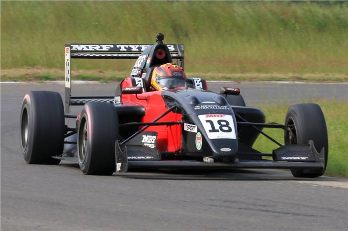 2023 MRF Indian National Car Racing Championship Formula 2000 winner Sandeep Kumar