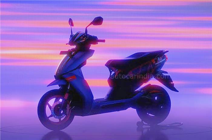 Teaser image of the upcoming Ather 450 Apex electric scooter.