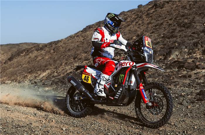 Hero MotoSports rider Ross Branch at Dakar 2024 Stage 3
