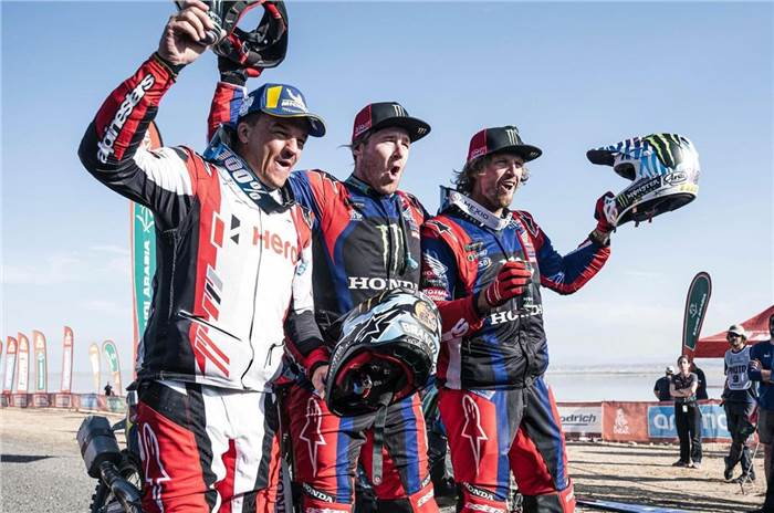 Dakar 2024 bikes podium