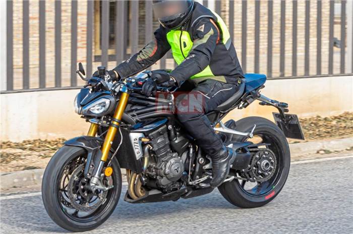 Updated Triumph Speed Triple 1200 RS spotted testing