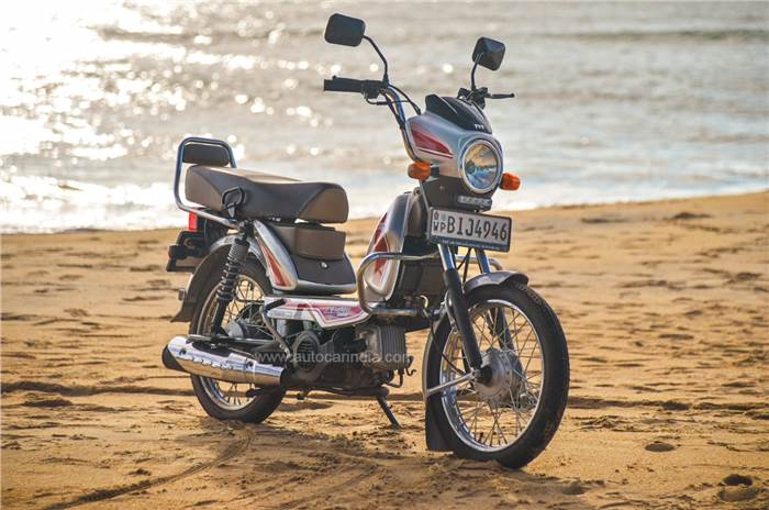 TVS XL 100 price, electric moped.