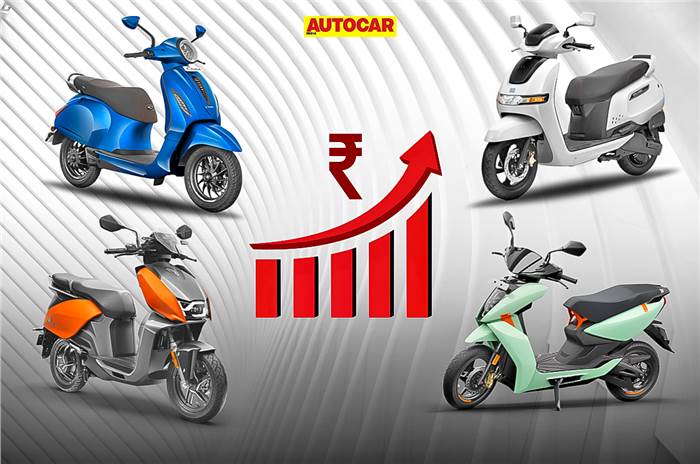 Ather, Bajaj, TVS, Vida prices up by up to Rs 16,000