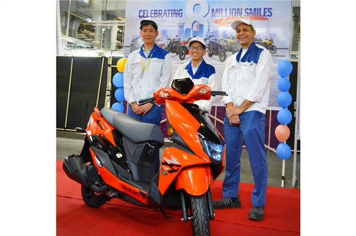 Suzuki Motorcycle India achieves 8 million unit production milestone