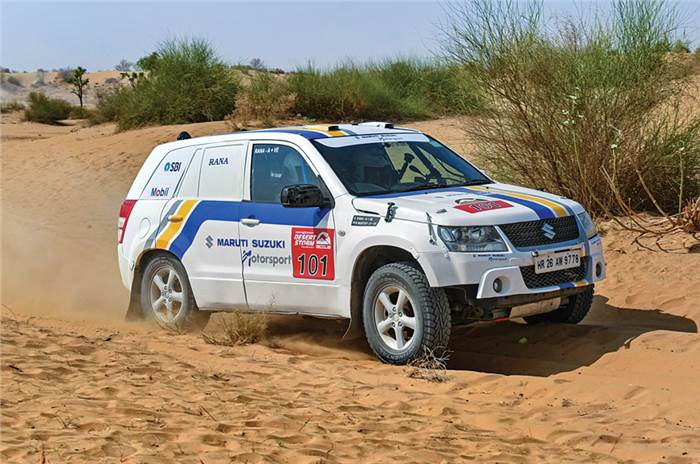 Team Maruti Suzuki's Grand Vitara at the 2018 Desert Storm