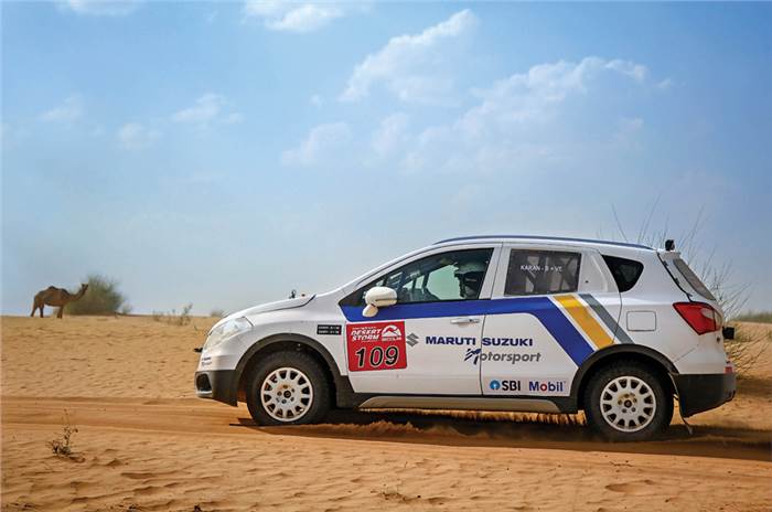 Team Maruti Suzuki's S-Cross at the 2018 Desert Storm