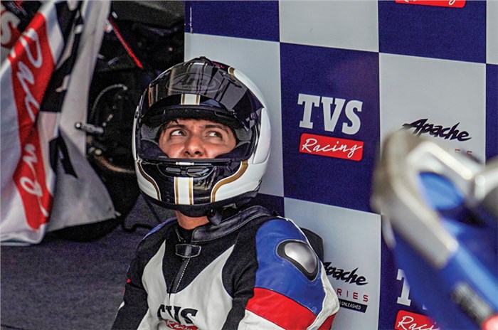 Inside the helmet: TVS Young Media Race 3