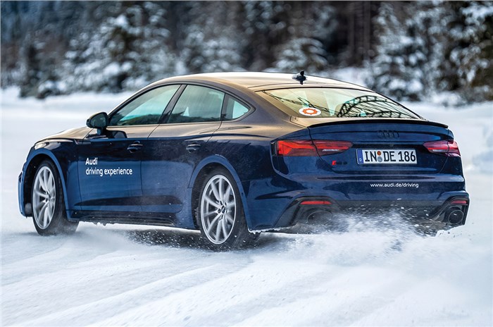 Audi RS 5 on ice drive