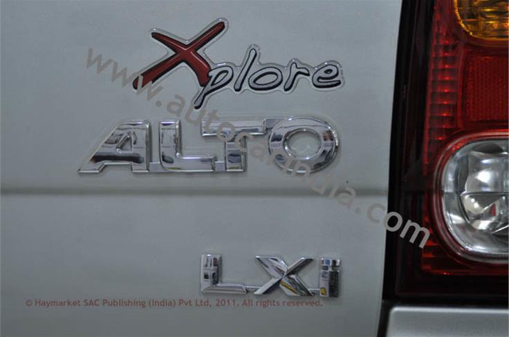 Alto 800cc Xplore rear badging