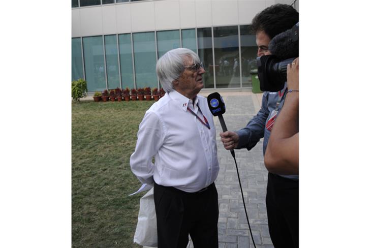 Bernie Ecclestone proving to be as popular as any driver in the paddock.