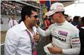 When two legends meet &#8211; Michael Schumacher shares a word with his friend Sachin Tendulkar.