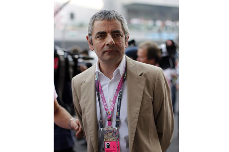 &#8216;Mr Bean&#8217; Rowan Atkinson was a McLaren guest for the weekend.