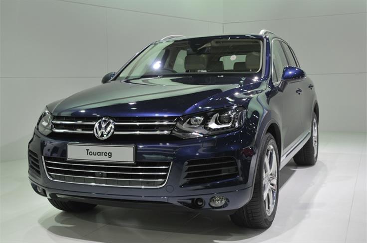 The new Volkswagen Touraeg SUV that will go on sale in April this year