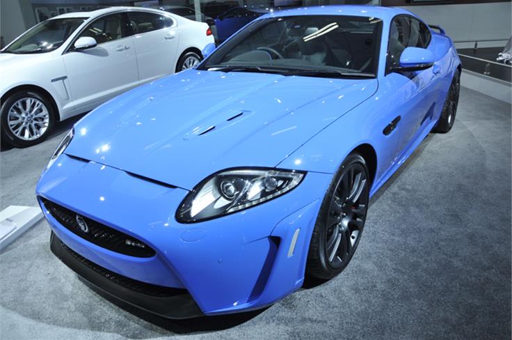 The stunning-in-blue Jaguar XKR-S