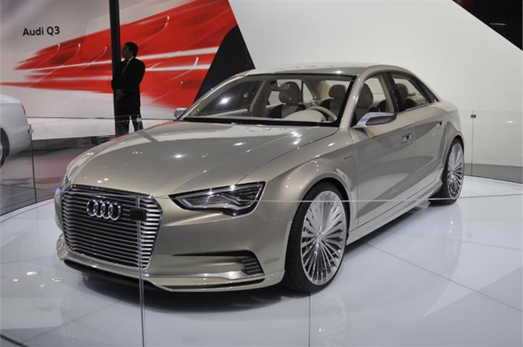 You can&#8217;t miss the larger than life grille on the Audi A3 saloon concept 
