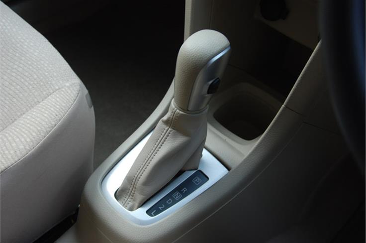 The new Dzire also gets a four-speed automatic transmission on the petrol model. 