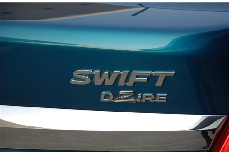 The Dzire shares suspension hardware with the Swift, though the rear has been tuned for comfort.