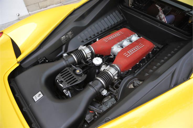 458&#8217;s direct injection V8 howls to a colossal 9000rpm.