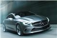 This is the Mercedes CSC concept. It previews Mercedes' upcoming CLA saloon, which is tipped to go into production in 2013.