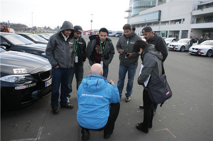 BMW instructors give you instructions before each exercise