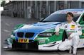 Augusto Farfus with the 2012 BMW DTM car.