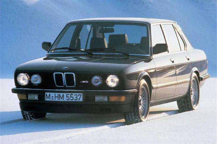 The first BMW M5, based on the E28 5 Series, made its debut at Amsterdam Motor Show in February 1985.
