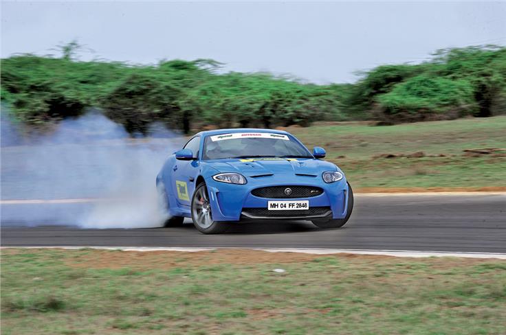 September 2012: Some cars just grip and hold their line. But then there are those, like the Jaguar XKR-S, that don&#8217;t. Sure, it has loads of aero addenda to keep it in line, but as a certain N Karthikeyan proved at our annual track day, the Jag just loves to dance.