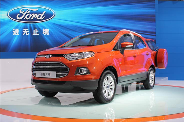 The Ford EcoSport for China is built in Brazil. It will be launched in India in 2013. 