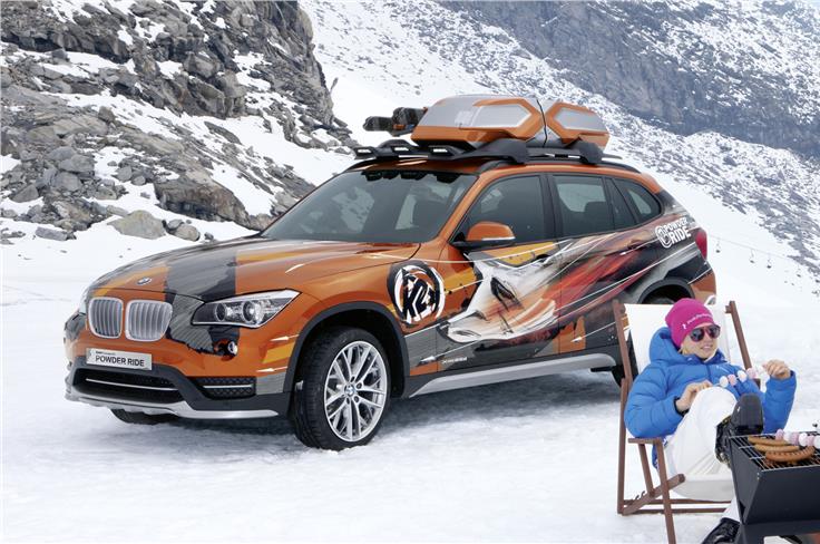BMW X1 Concept K2 Powder Ride is a collaboration with ski manufacturer K2.

