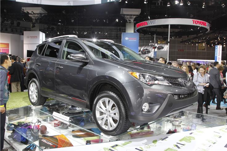 Toyota's all-new RAV4 was shown to the public for the first time. 