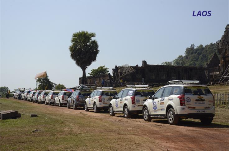 The rally visits Vatphu in Laos.