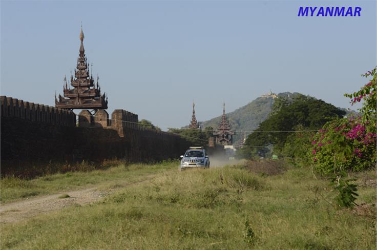 The convoy visits the fabled city of Mandalay that has more than 700 pagodas. 