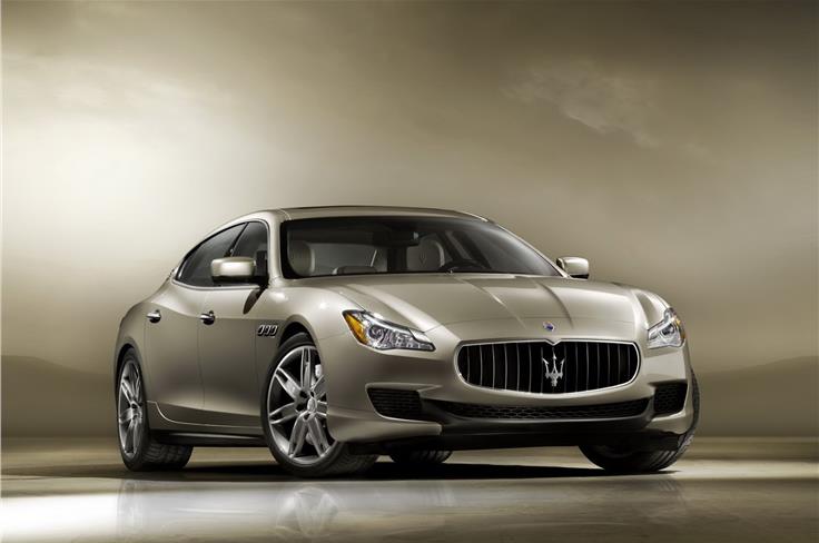 The next generation Maserati Quattroporte is on display at the show.